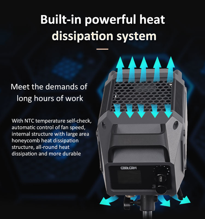 Coolcam 200X 220W max Bi-color professional fill light portable and lightweight