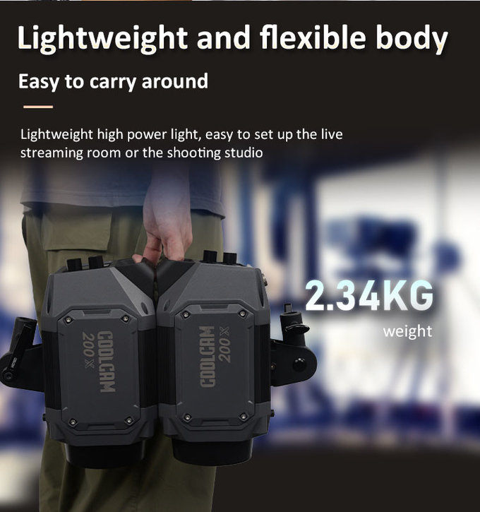 Coolcam 200X 220W max Bi-color professional fill light portable and lightweight