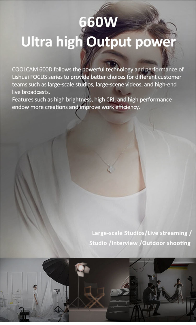 660W COOLCAM 600D Spotlight High-power COB monolight for photographic or movie