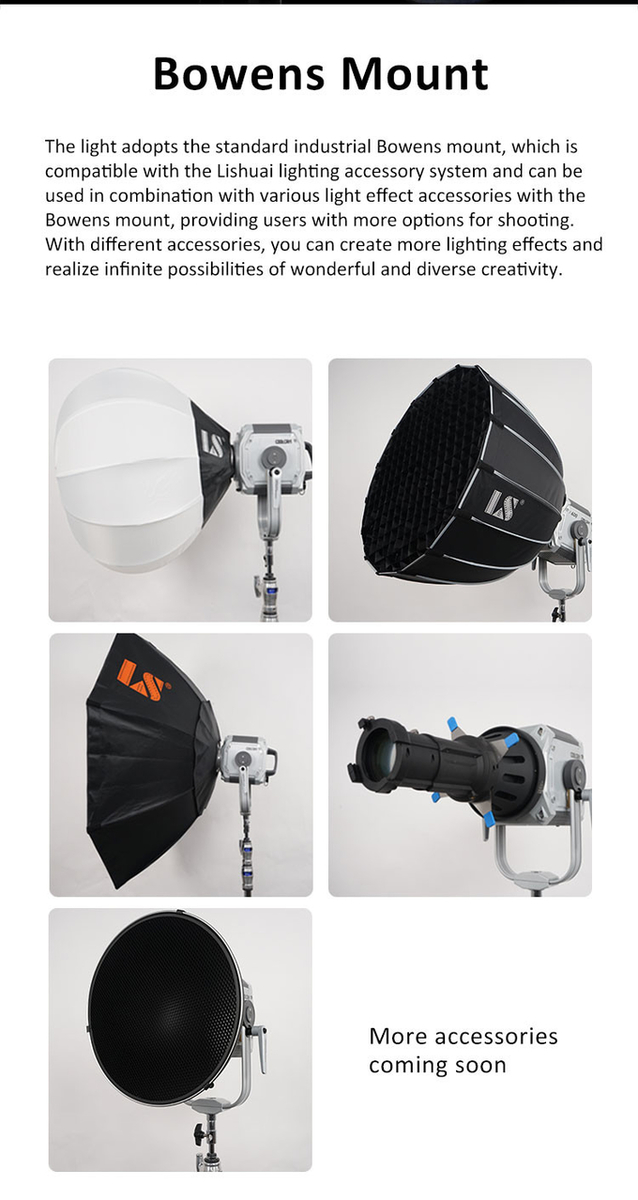 660W COOLCAM 600D Spotlight High-power COB monolight for photographic or movie