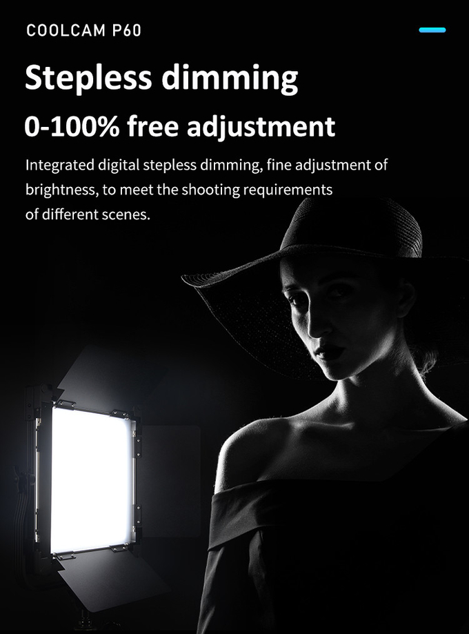 60W COOLCAM P60 LED Bi-color LED photo studio Light