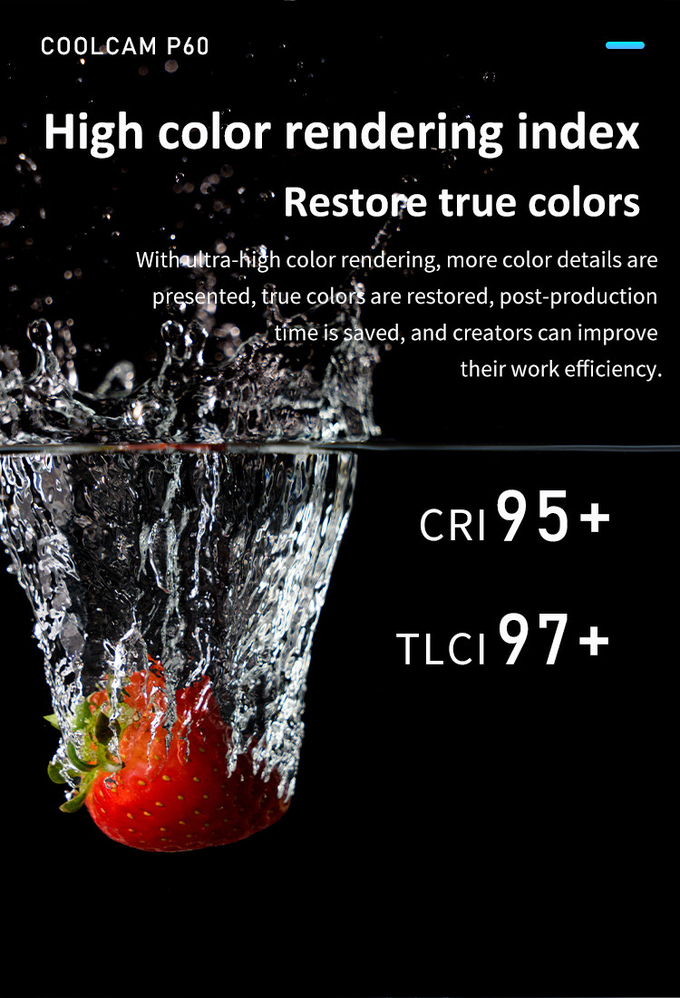 60W COOLCAM P60 LED Bi-color LED photo studio Light