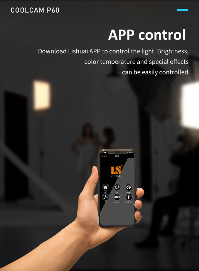 60W COOLCAM P60 LED Bi-color LED photo studio Light