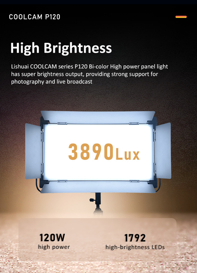 COOLCAM P120 LED Bi-color LED photo studio Light 120W