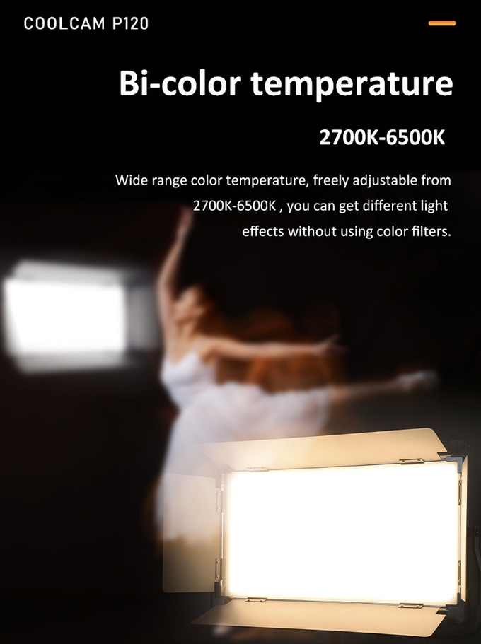 COOLCAM P120 LED Bi-color LED photo studio Light 120W