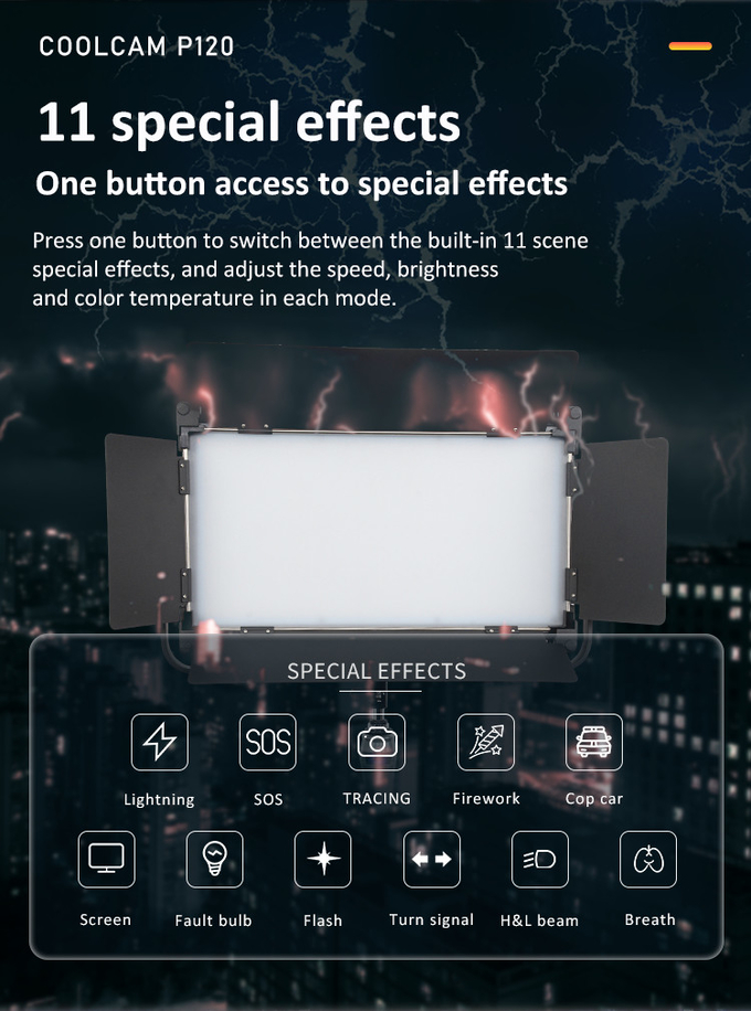 COOLCAM P120 LED Bi-color LED photo studio Light 120W