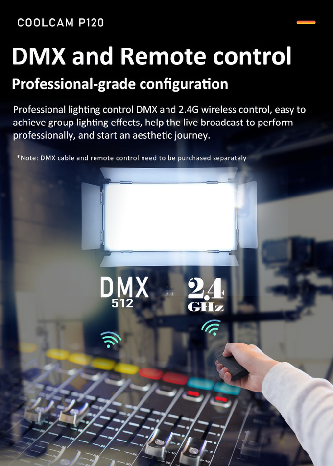 COOLCAM P120 LED Bi-color LED photo studio Light 120W