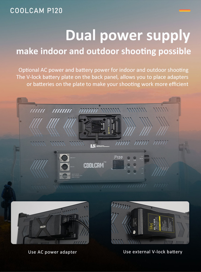 COOLCAM P120 LED Bi-color LED photo studio Light 120W